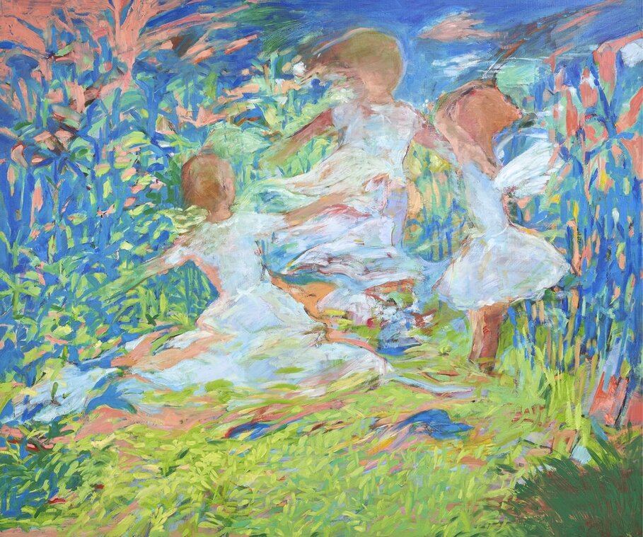 鳥たち（油彩・キャンバス） | 槇島 藍